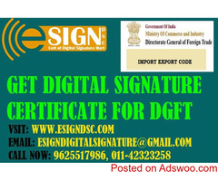 Buy Online DGFT Digital Signature Certificate