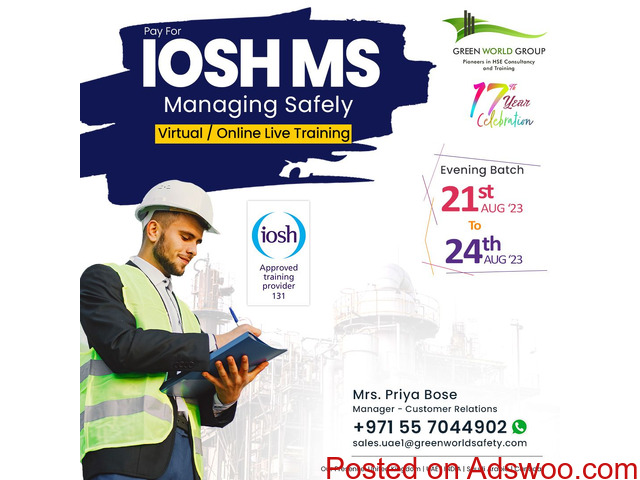 Register IOSH MS online in UAE - 1/1