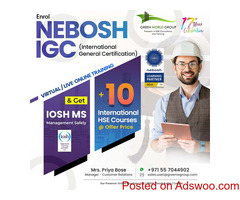 NEBOSH IGC Online  virtual e-Learning in UAE, DUBAI