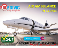 Select Perfect ICU Exigency Care Air Ambulance in Jaipur by Medivic