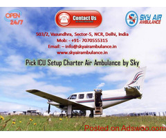 Use Peerless Charter Air Ambulance Service in Siliguri by Sky
