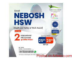 Begin your HSE Career  With NEBOSH HSW Training In  Mumbai