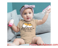 Never Give Up on Your Dreams Baby Onesie