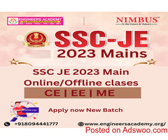 Best SSC JE 2023 Main online coaching