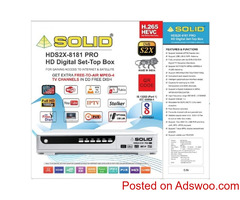 SOLID HDS2X-8181PRO H.265 T2-MI HEVC DVB-S2X FullHD FTA Set-Top Box
