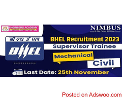 Which institute Provide Best online coaching for BHEL Supervisor Trainee?