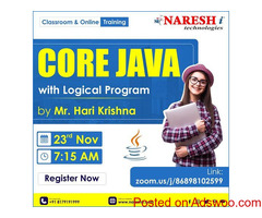 Core java onlne training in Ameerpet - Naresh IT