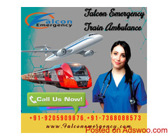 Get Falcon Emergency Train Ambulance in Guwahati with Complete ICU facilities