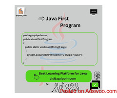 Java First Program - Quipoin