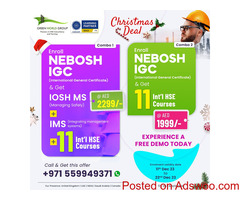 Nebosh IGC in DUBAI, UAE Christmas and New Year Offers