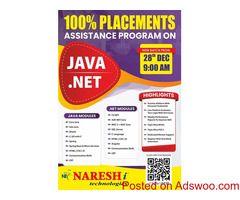 100% Placement Assistance Program On Java Developer & .Net Best Training - Naresh IT