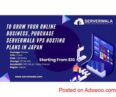 To Grow Your Online Business, Purchase Serverwala VPS Hosting Plans in Japan