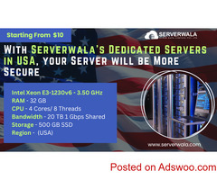 With Serverwala's Dedicated Servers in USA, your Server will be More Secure