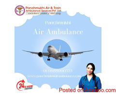 Get Ventilator Supported Panchmukhi Air Ambulance Services in Dibrugarh at Minimum Fare