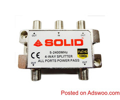 Solid 4-Way Splitter