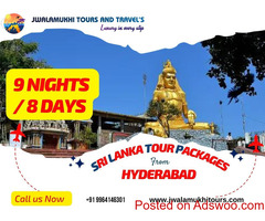 Sri Lanka Tour Packages from Hyderabad with Jwalamuki Tours & Travels