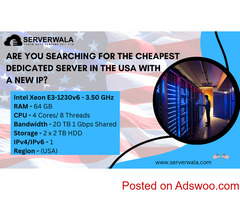 Are you searching for the cheapest Dedicated Server in the USA with a new IP?