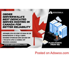 Order Serverwala’s Best Dedicated Serves hosting in Canada for better reliability