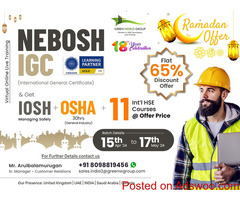 Celebrate Ramadan with our exclusive offer on NEBOSH IGC!