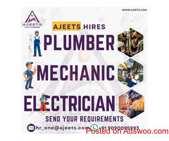 Do you need Plumbers or Electricians or Technicians from India, Nepal!!!