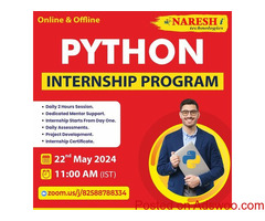 Attend Internship Program on Python in Naresh I Technologies