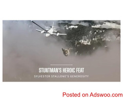 Sylvester Stallone paid $1M to stuntman Simon Crane for his daring plane stunt.