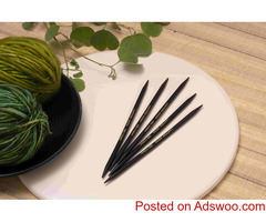 Ebony Elegance: Double-Pointed Knitting Needles
