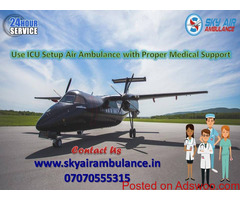 Get Low Budget Charter Air Ambulance Service in Bagdogra by Sky