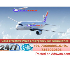 Take an emergency Charter Air Ambulance Service in Bagdogra