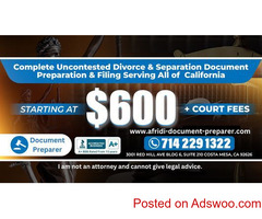Best Divorce Document Preparer SANTA ANA