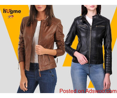 Trendy Women's Black Leather Jacket - Great Deal!