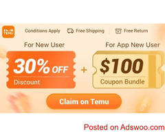temu.com 30% OFF + bundle coupons