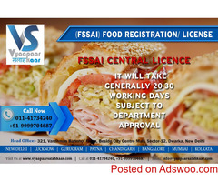 Fssai Registration Online from Vyaapaar Salahkaar
