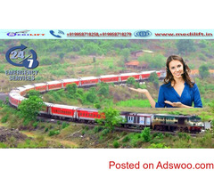 Avail 24*7*365 Days of Medilift Train Ambulance Service in Mumbai