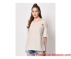 Cream T-shirt for Women