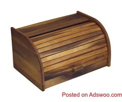 Wooden and Stainless Steel Bread Box | Mountain Woods