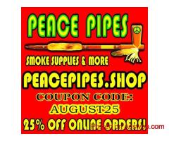 Peace Pipes 25% Off Sale