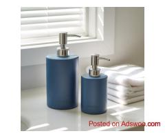 Cool Blue Soap Dispenser Set to Elevate Teen Bathrooms