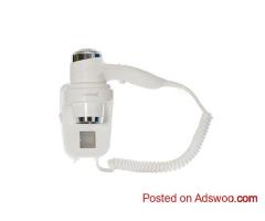 Guest Room Wall Hair Dryer – 1600W Quiet Operation & Safety Circuit