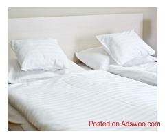 Premium Satin Stripe King Flat Sheet – Hotel-Quality Case