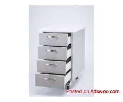 2 Drawer & 3 Shelf Mobile Storage Cart