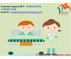 Book instantly Vedanta Air Ambulance Varanasi with Least-cost Service