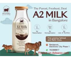Nutritious organic A2 Cow Milk in Bangalore