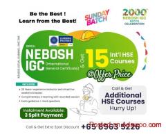 NEBOSH IGC Sunday Batch – Enrol Now & Get 15 Free HSE Courses!