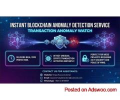 Instant Blockchain Anomaly Detection Service Transaction Anomaly Watch
