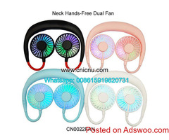 Portable Hands-free Neck USB Rechargeable Dual Mini Fan