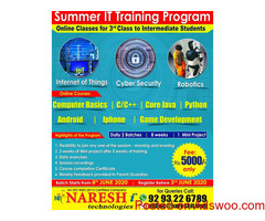 Summer IT Training Program Online Classes For 3rd Class To Intermediate Students in Hyderabad