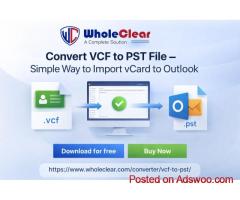 Convert VCF to PST File – Simple Way to Import vCard to Outlook