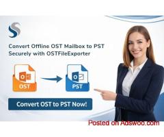 Convert Offline OST Mailbox to PST Securely with OSTFileExporter