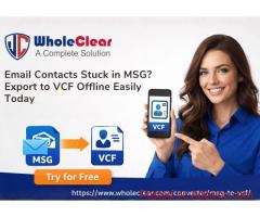 Email Contacts Stuck in MSG? Export to VCF Offline Easily Today